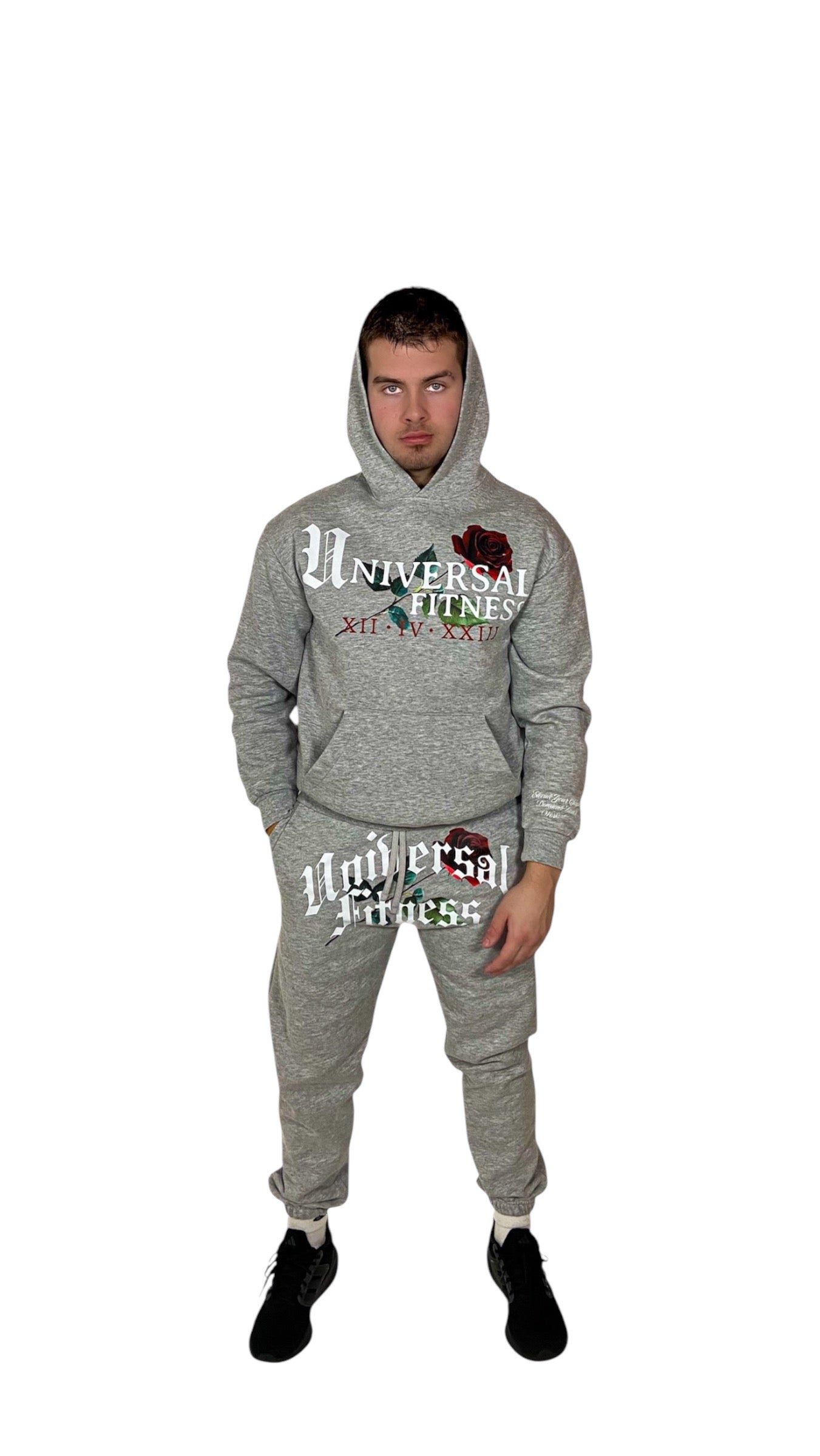 Light Grey Rose Hoodie